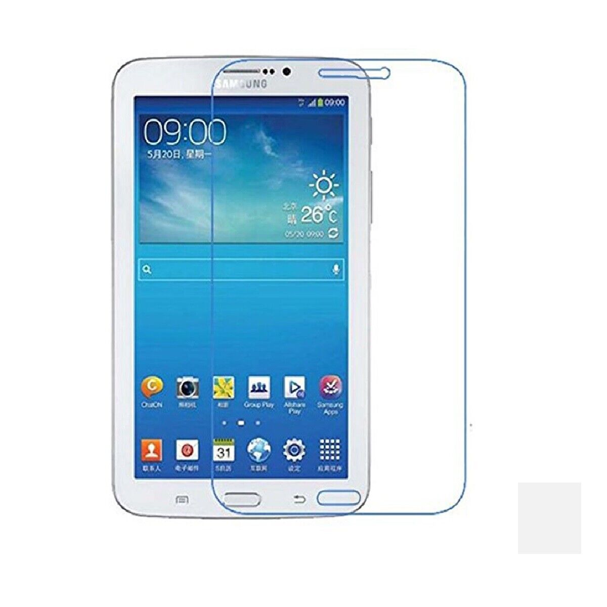 Protecteur d'écran en verre trempé pour tablette Samsung Tab 3 7.0