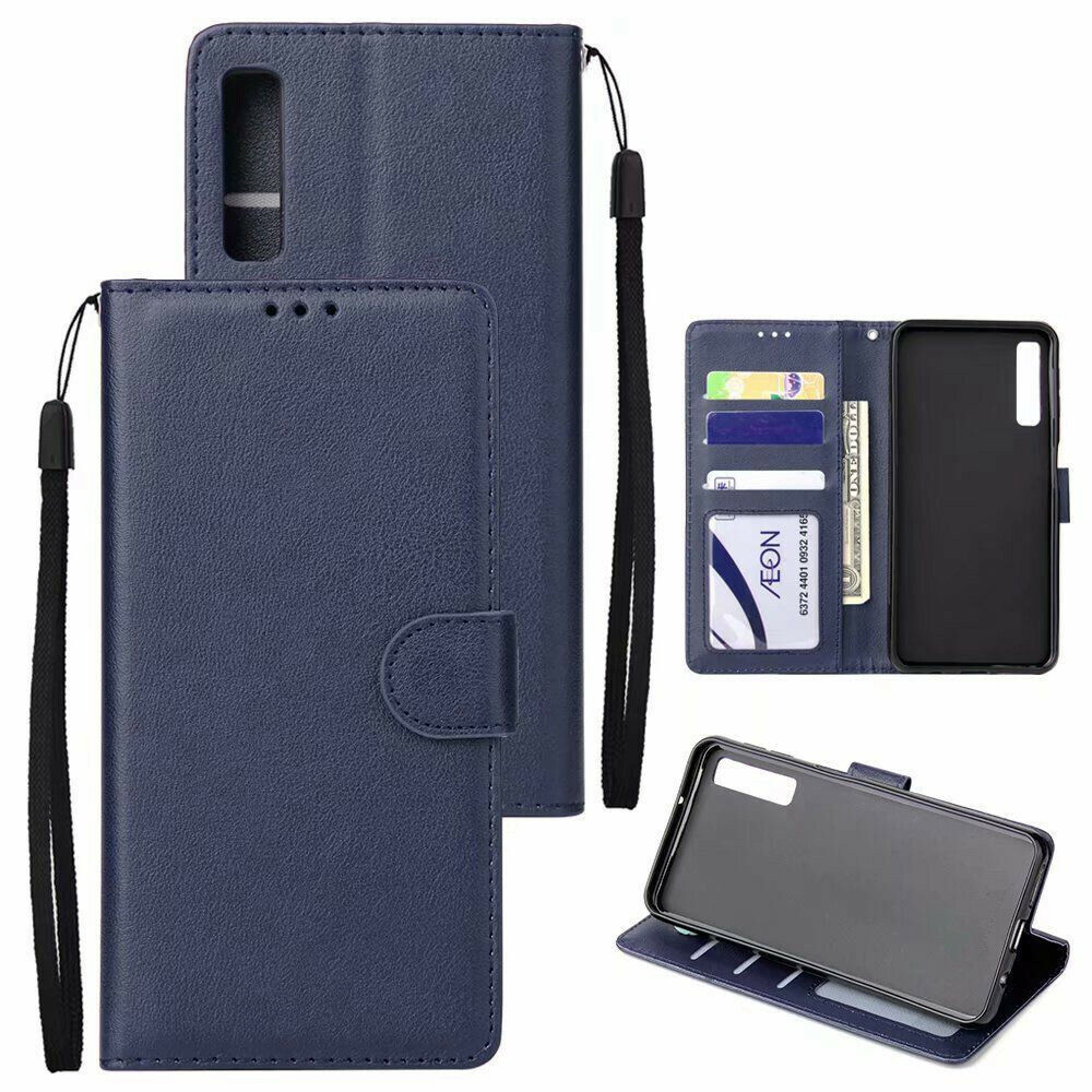 Leather Folio Wallet Case for Samsung Galaxy A20 / A30