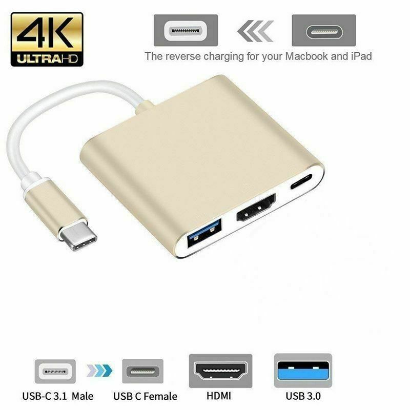 3 in 1 USB-C to HDMI Multiport Hub Adapter Converter