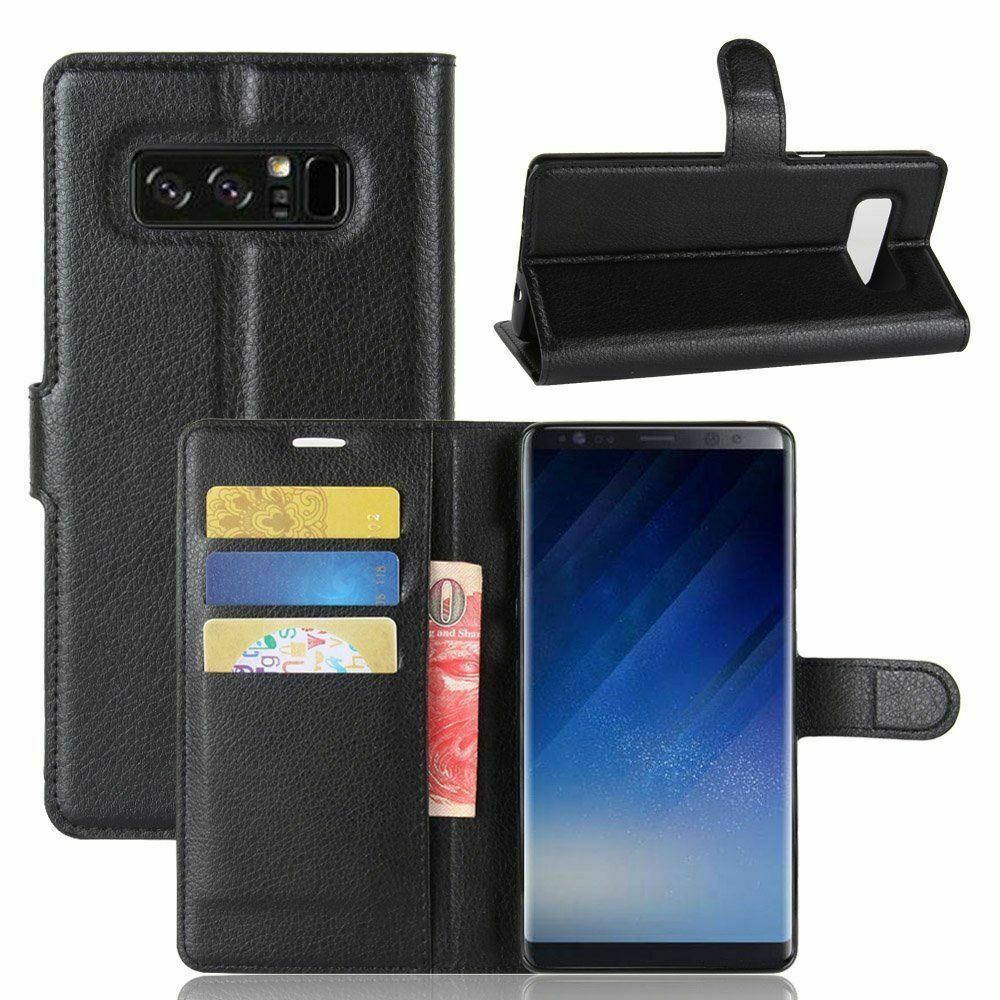 Leather Folio Wallet Case for Samsung Galaxy Note 8