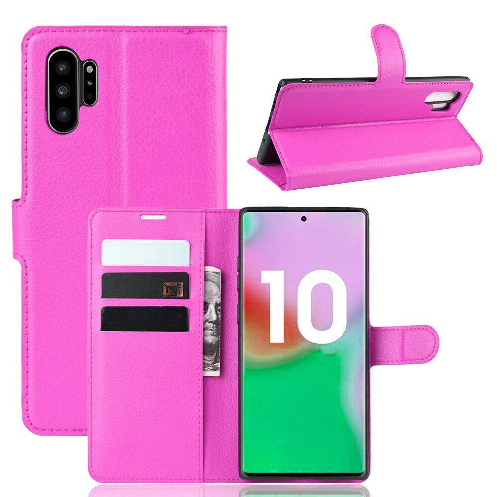 Leather Folio Wallet Case for Samsung Galaxy Note 10 Plus