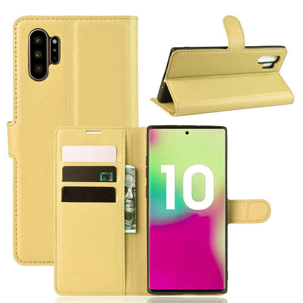 Leather Folio Wallet Case for Samsung Galaxy Note 10