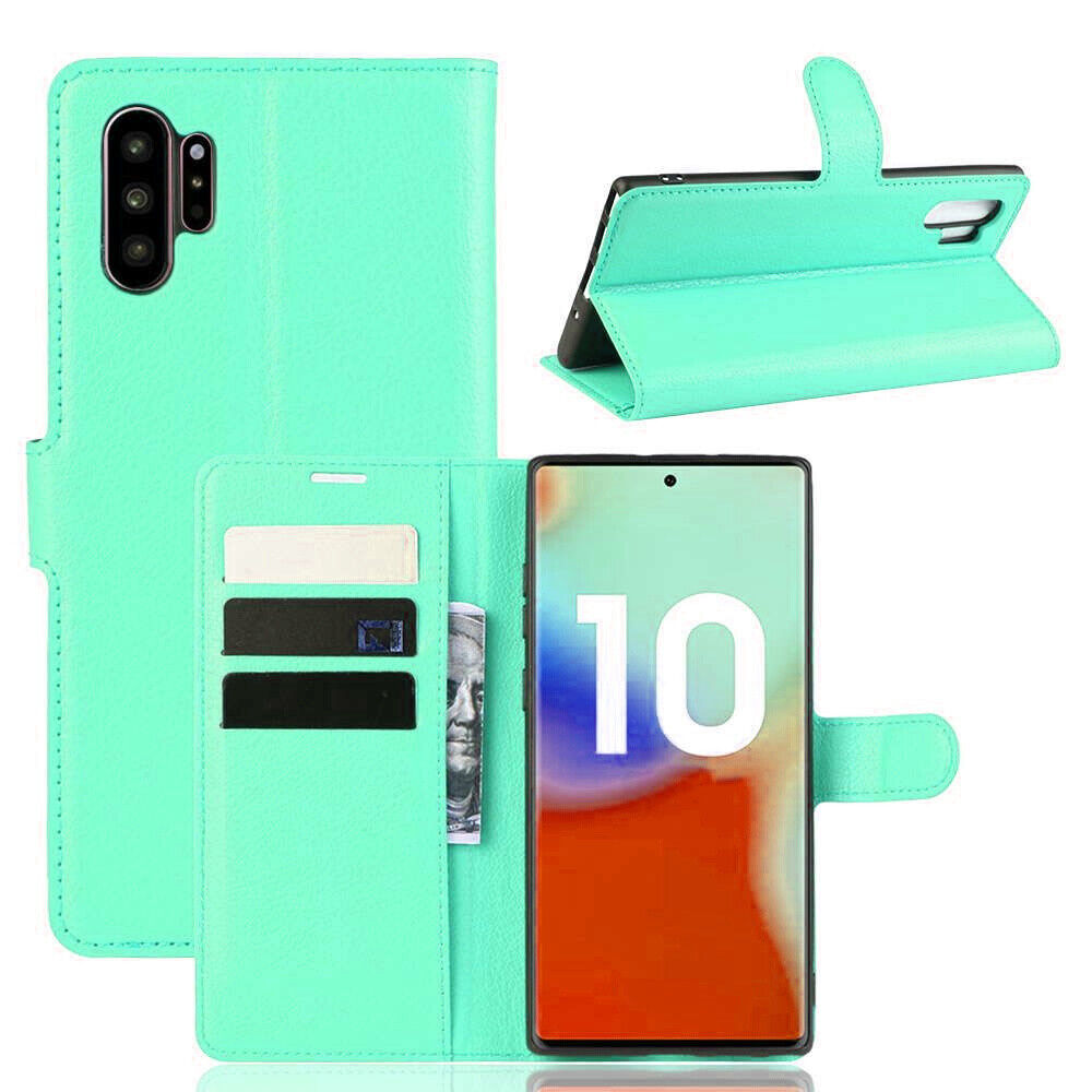 Leather Folio Wallet Case for Samsung Galaxy Note 10 Plus