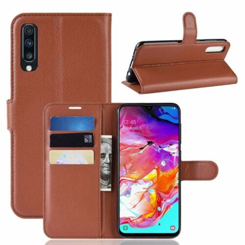 Etui Portefeuille Folio en Cuir pour Samsung Galaxy A70 / A70s