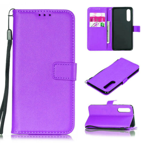 Leather Folio Wallet Case for Huawei P30