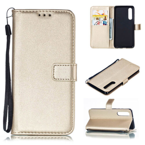 Leather Folio Wallet Case for Huawei P30